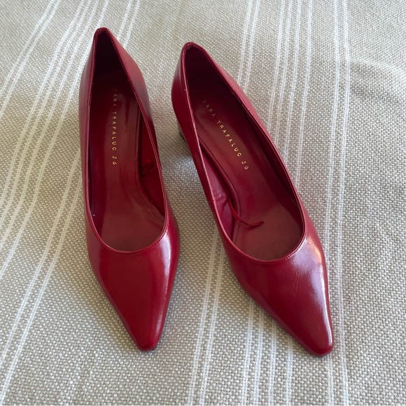Zara Shoes Zara Red Kitten Heels Poshmark